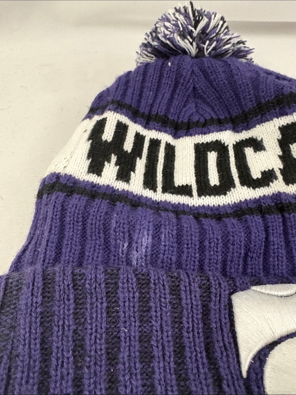 Kansas State Wildcats Pom Beanie Hat One Size Fits All KSU New Era - Picture 2 of 5